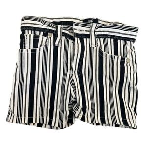 Dollhouse‎ Girls 6X Black White Striped Shorts Summer